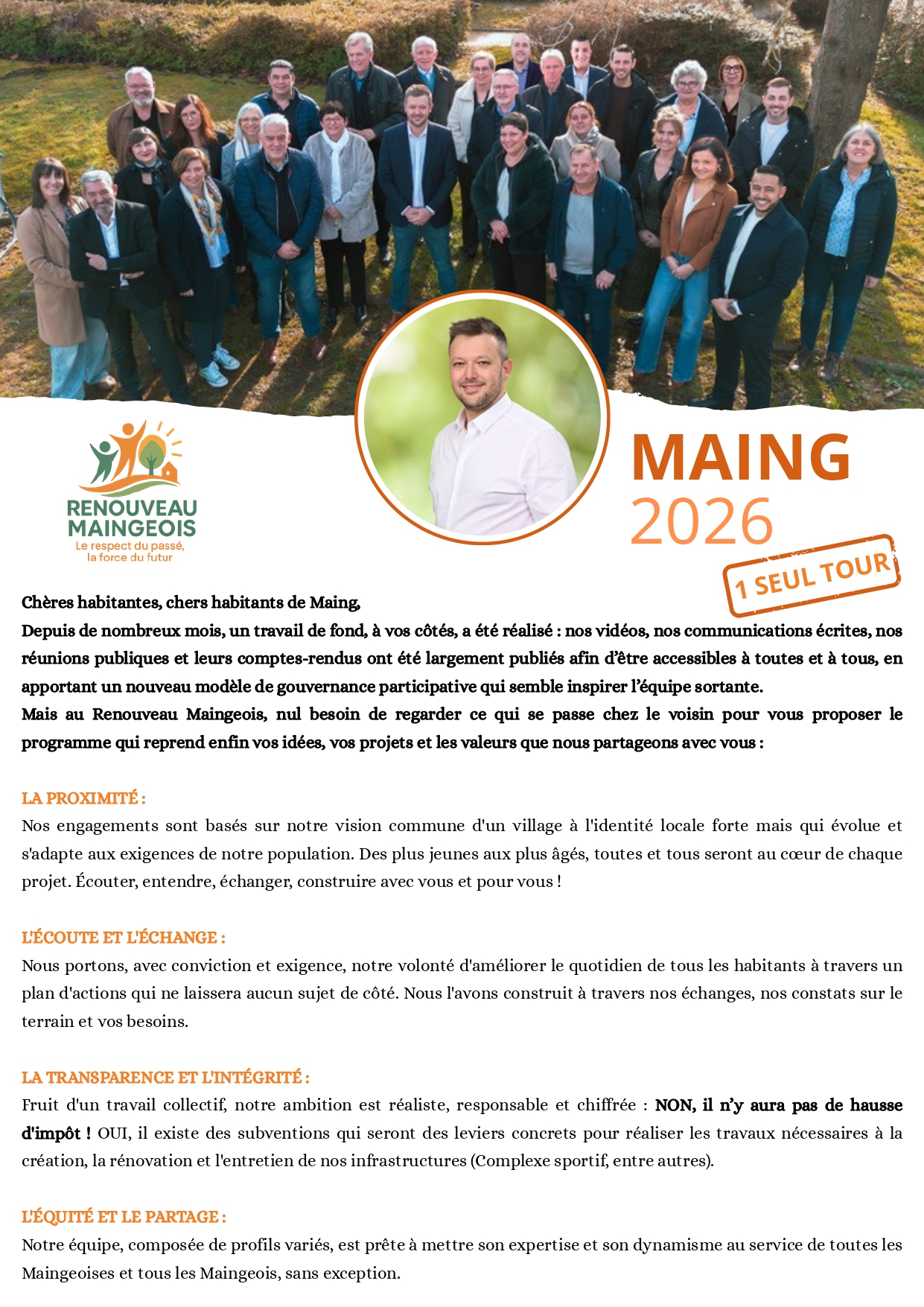 Renouveau Maingeois pour Maing 2026